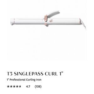 T3 Single Pass 1” Curling Iron